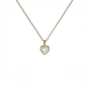 Gold Women Ted Baker Hannela Crystal Heart Necklace | T-092371