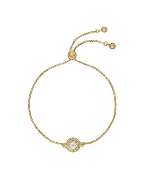 Gold Women Ted Baker Soleta Solitaire Sparkle Bracelet | T-316890