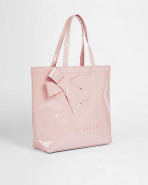 Pink Women Ted Baker Nicon Knot Bow Large Icon Bags | T-810529