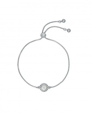 Silver Women Ted Baker Soleta Solitaire Sparkle Bracelet | T-721469