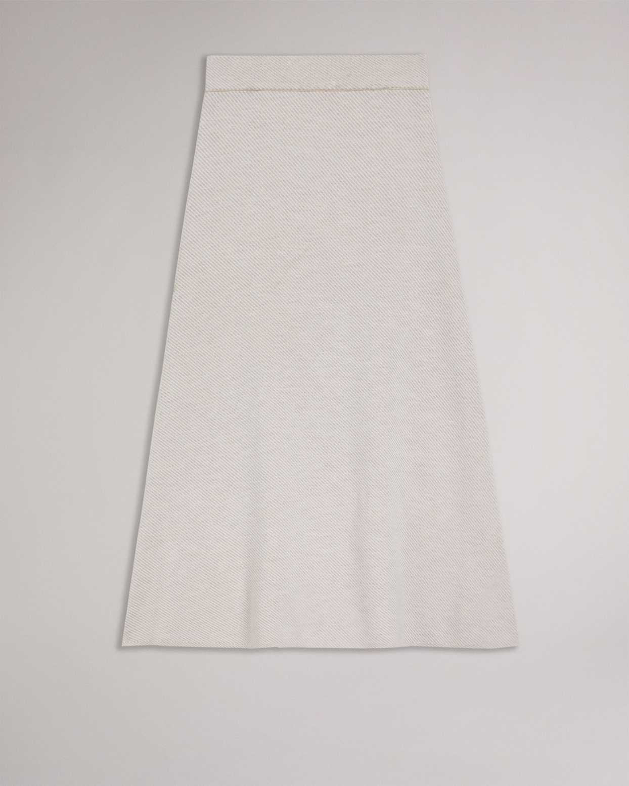 Beige Women Ted Baker Lydlee Wool Blend Knitted Midi Skirts | T-701285