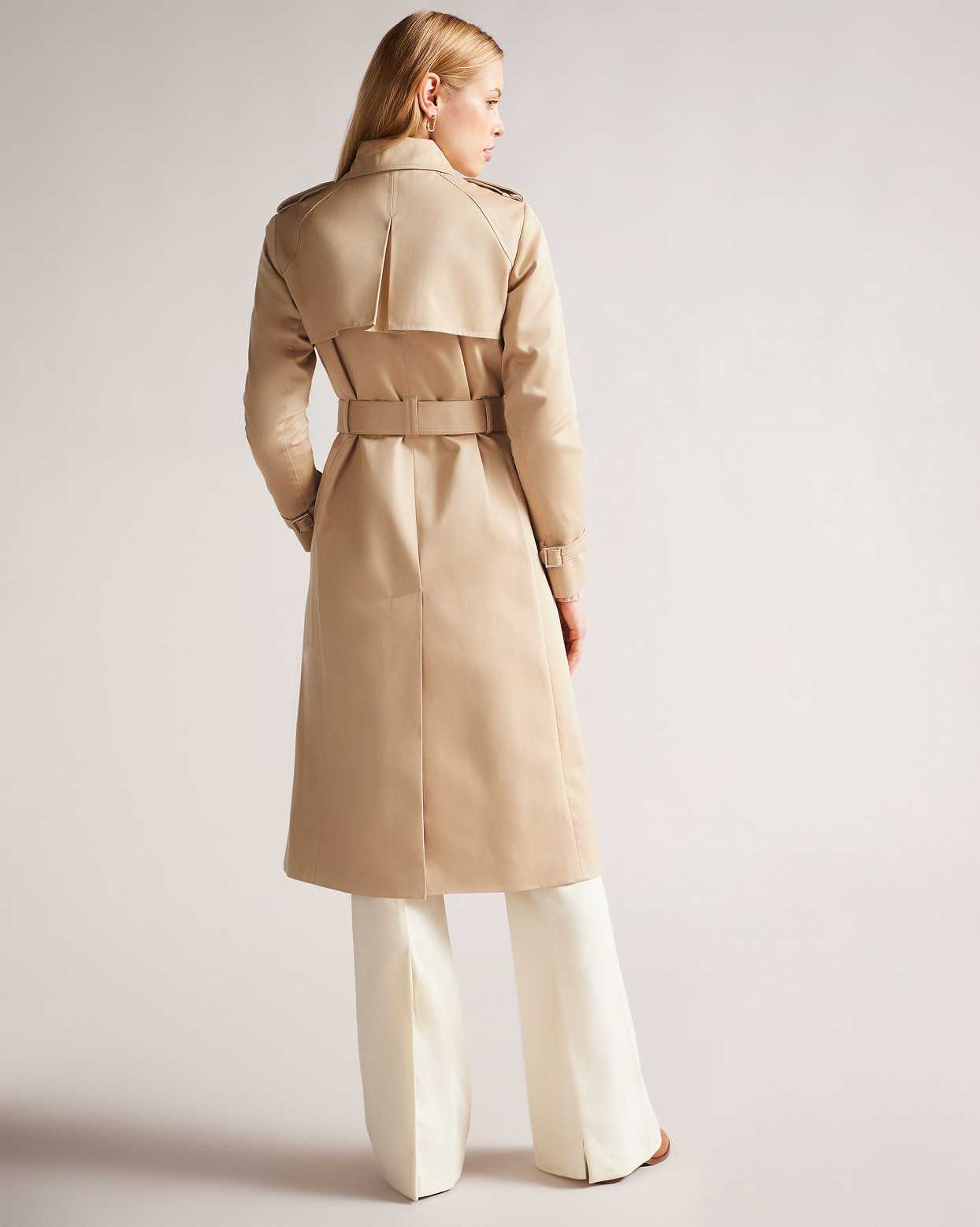 Beige Women Ted Baker Robbii Showerproof Trench Coat | T-861035