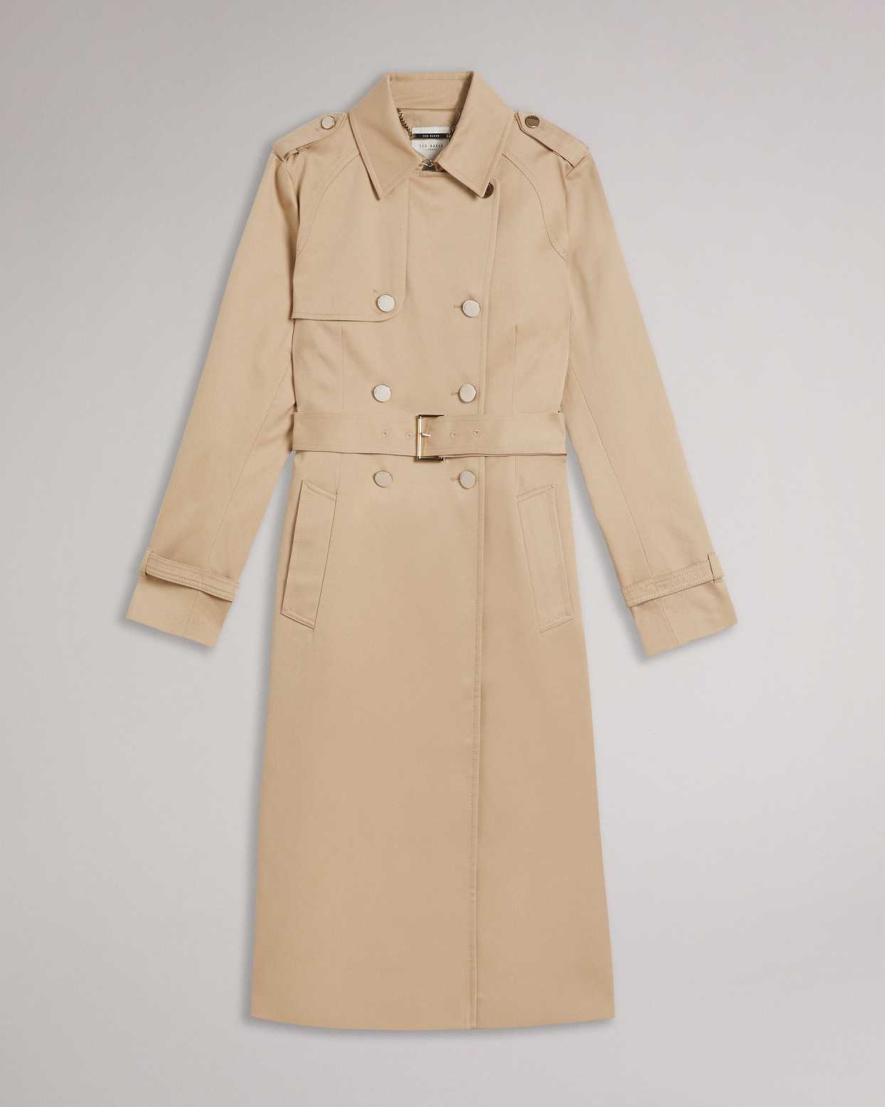 Beige Women Ted Baker Robbii Showerproof Trench Coat | T-861035