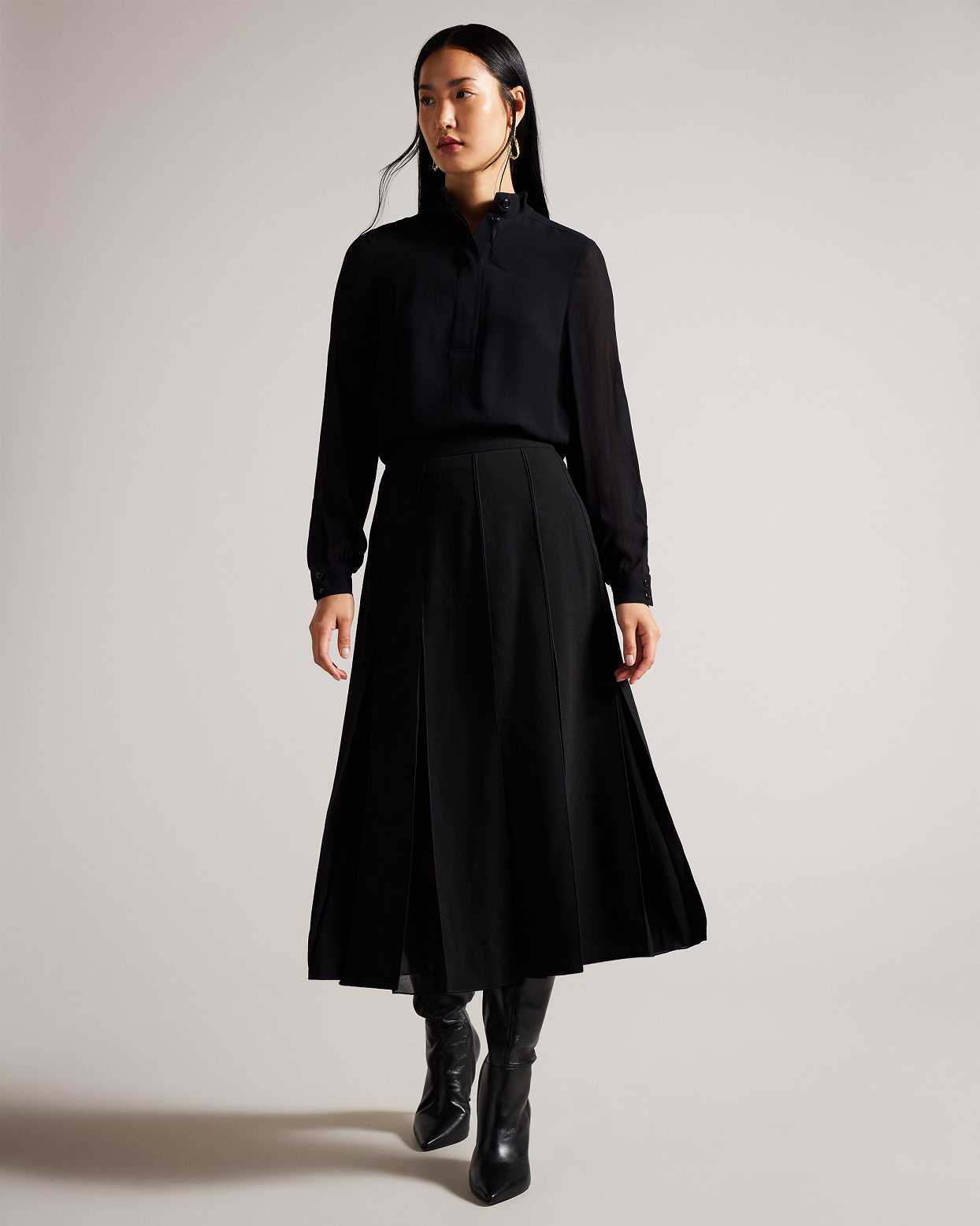 Black Women Ted Baker Addelia Midi Skirts | T-189307