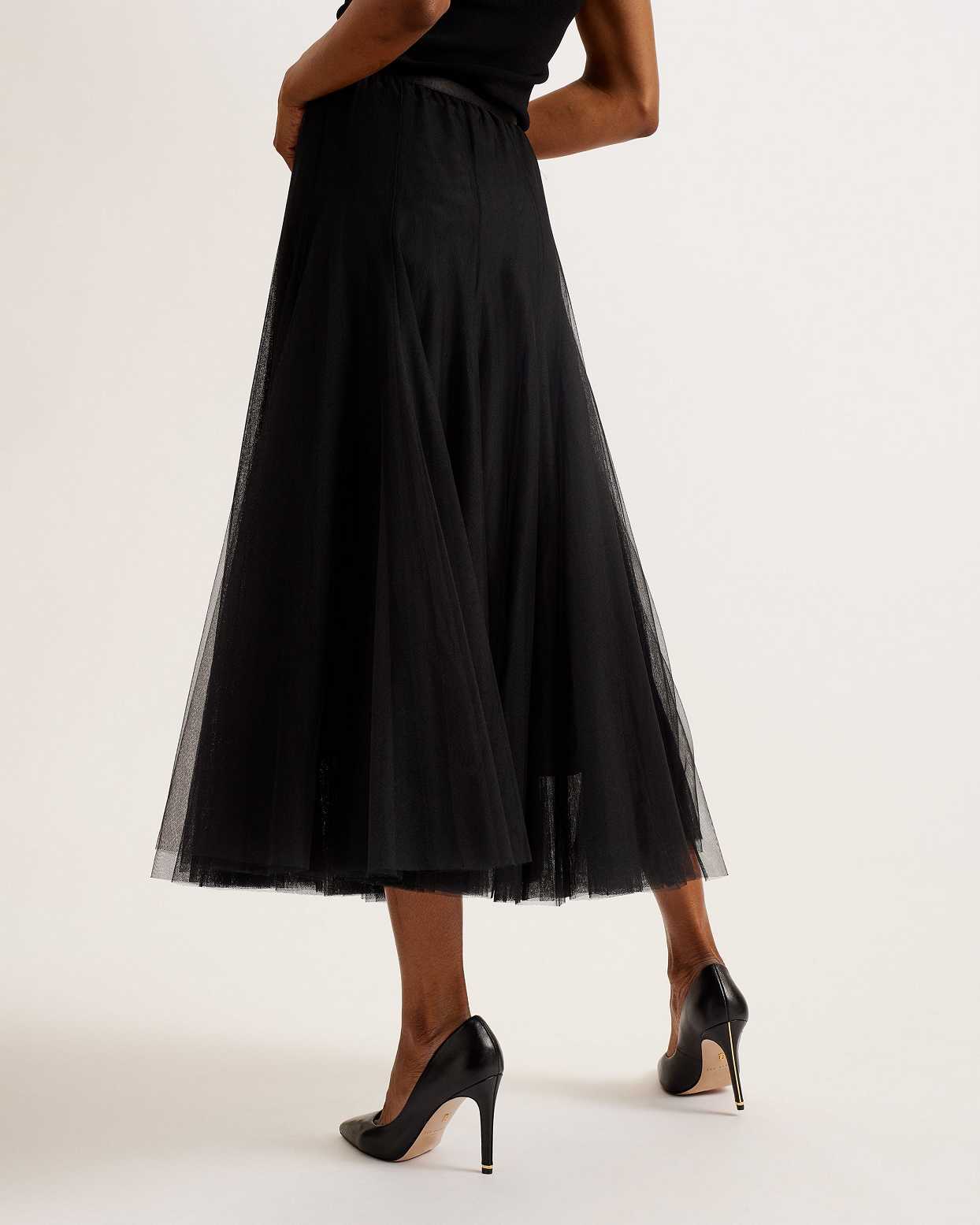 Black Women Ted Baker Akarii Midi Length Skirts | T-085794