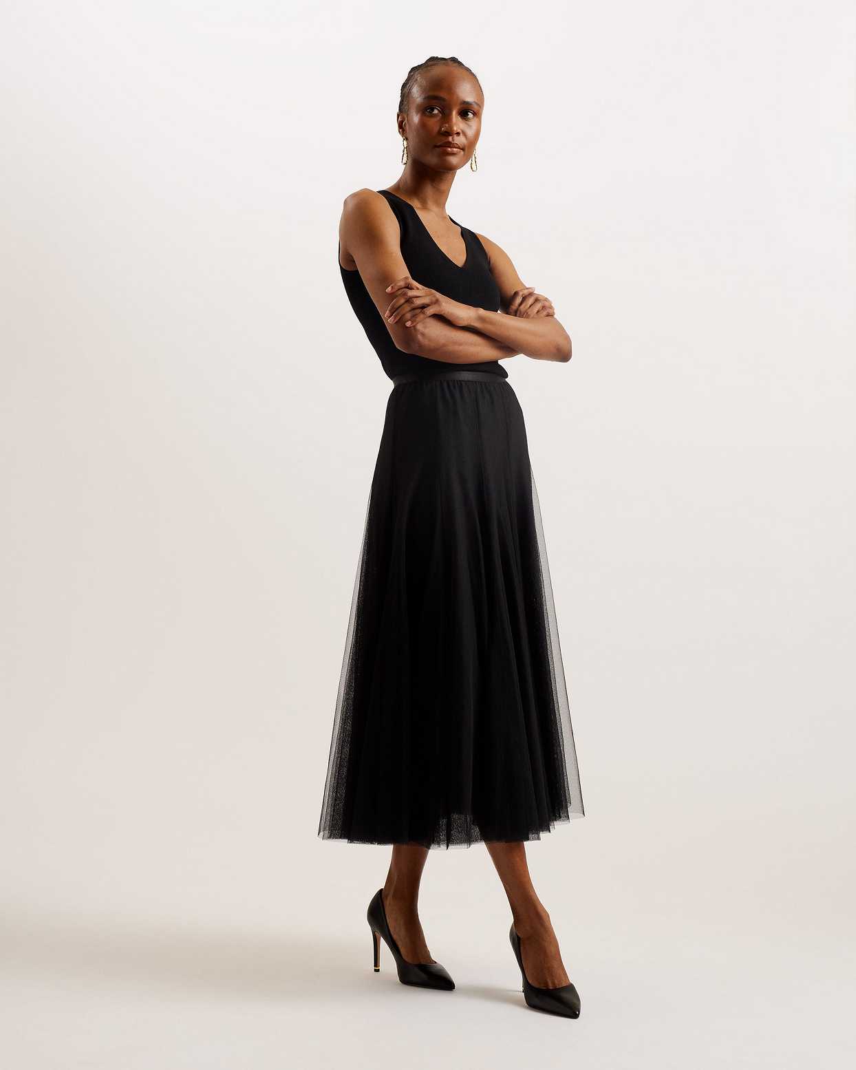 Black Women Ted Baker Akarii Midi Length Skirts | T-085794