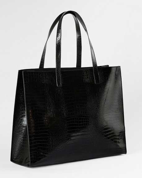 Black Women Ted Baker Allicon Mock Croc Tote Bags | T-670892