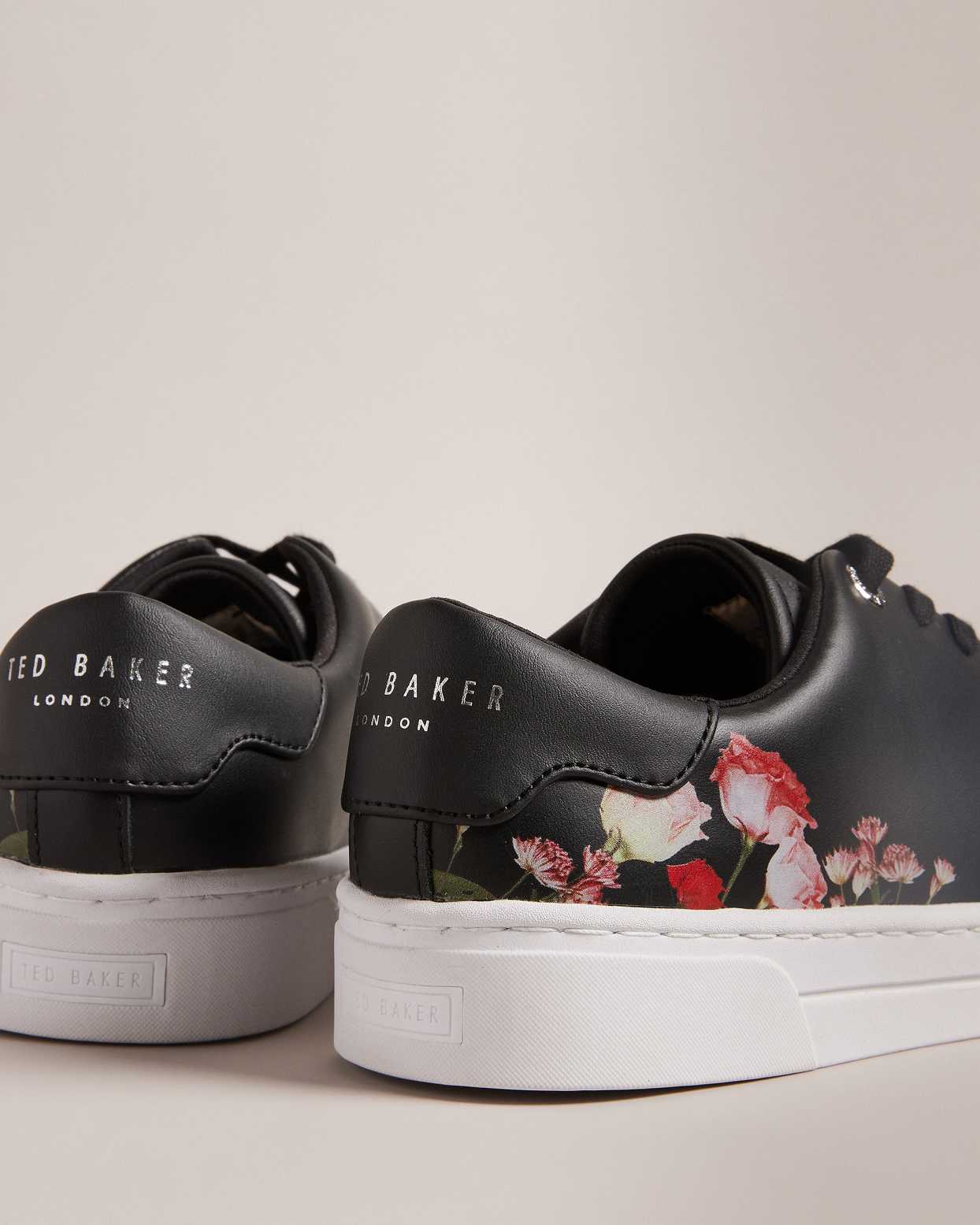 Black Women Ted Baker Arlita Floral Print Cupsole Sneakers | T-320196