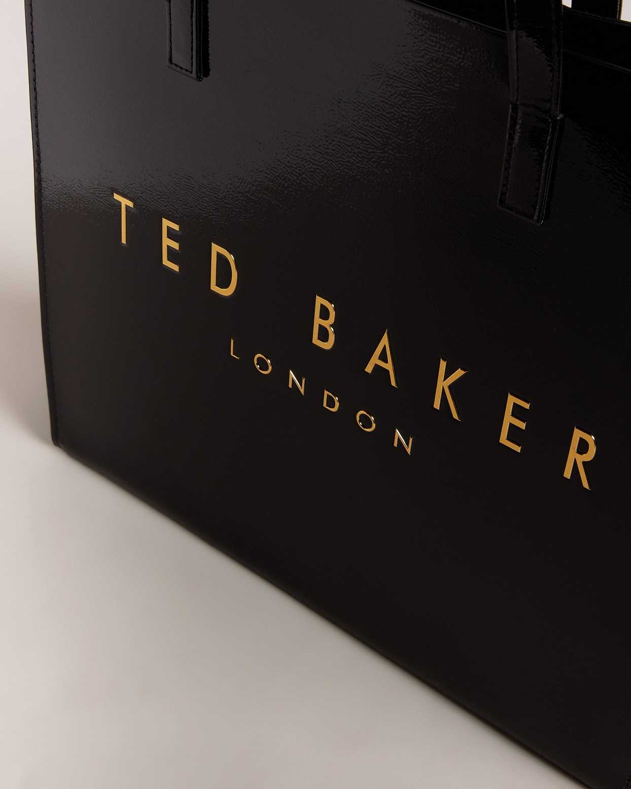 Black Women Ted Baker Crinkon Large Crinkle Texture Tote Bags | T-720498