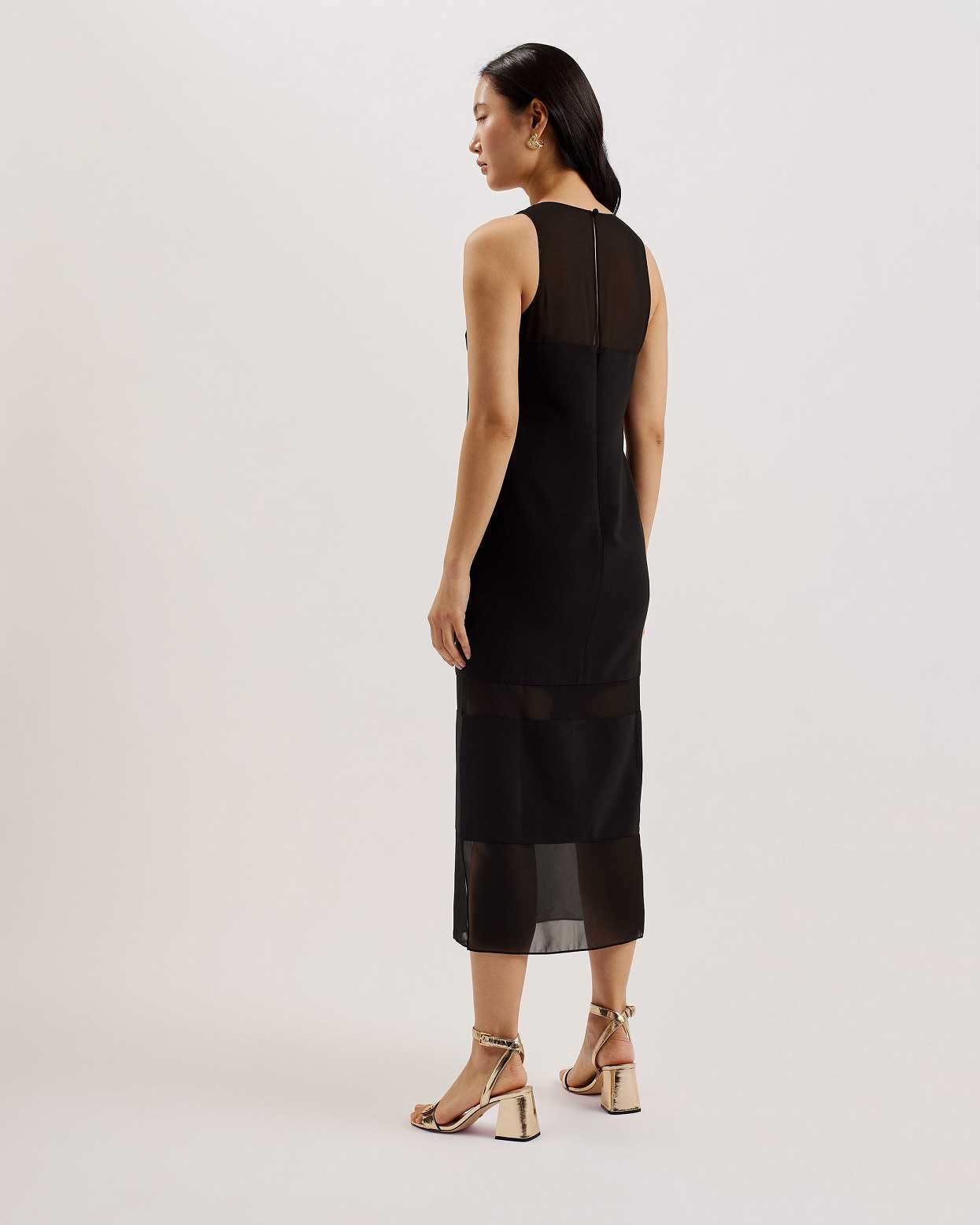 Black Women Ted Baker Mephora Sleeveless Dress | T-948630