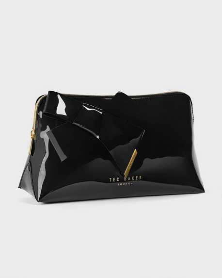 Black Women Ted Baker Nicco Knot Bow Washbag | T-413867