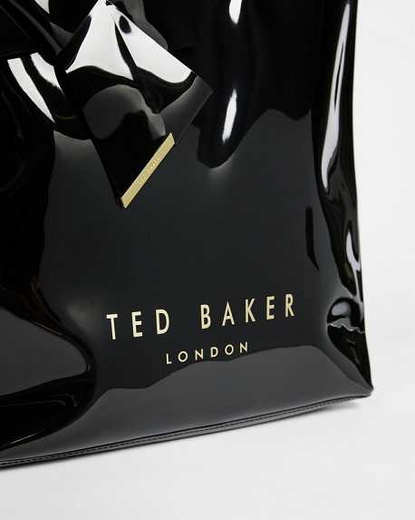 Black Women Ted Baker Nicon Knot Bow Large Tote Bags | T-739456