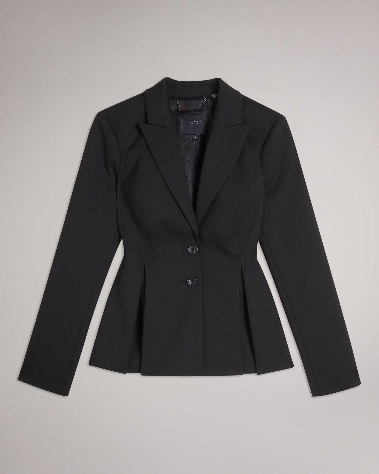 Black Women Ted Baker Philiya Peplum Waist Jacket | T-312560