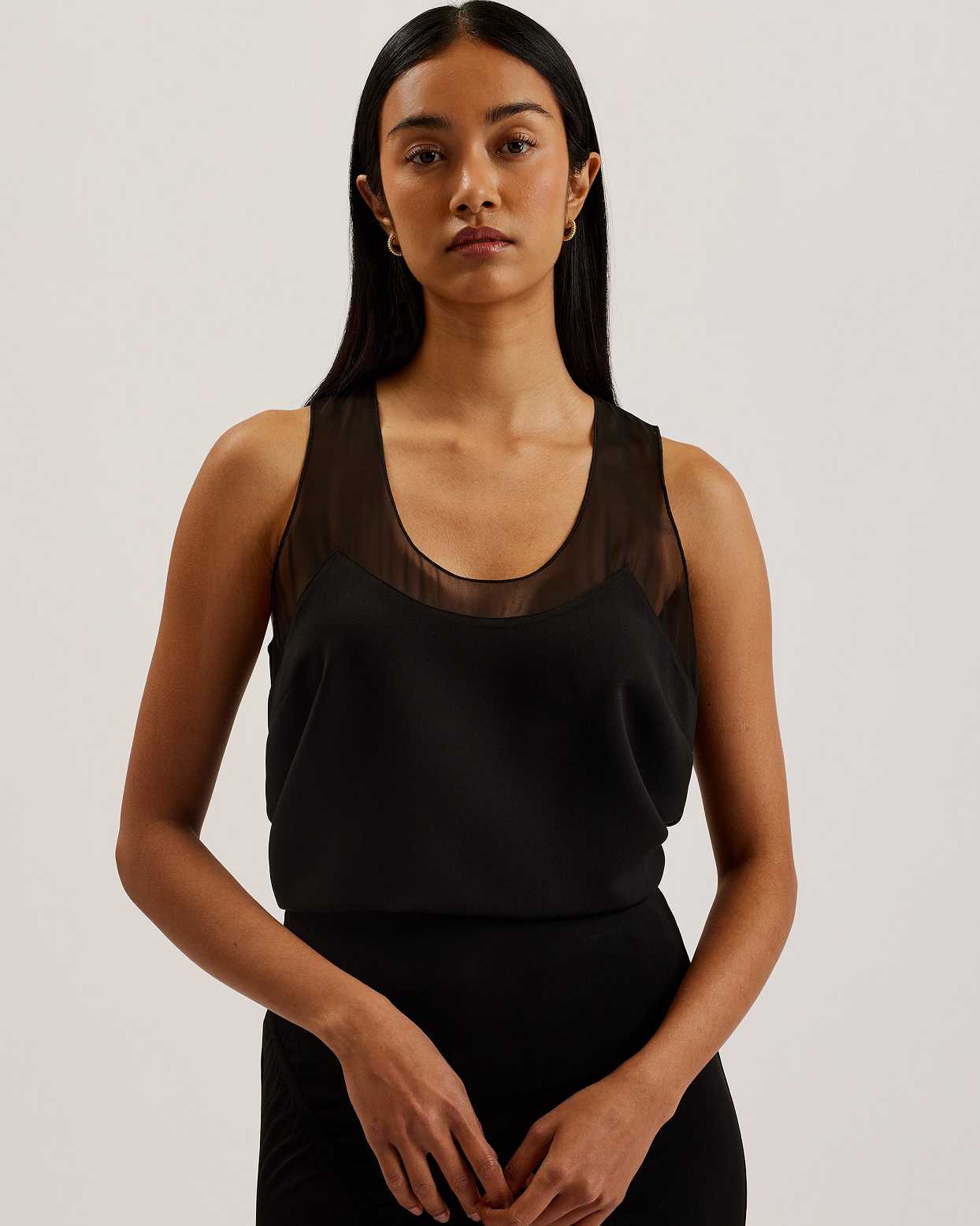 Black Women Ted Baker Tilama Tank Top | T-097183