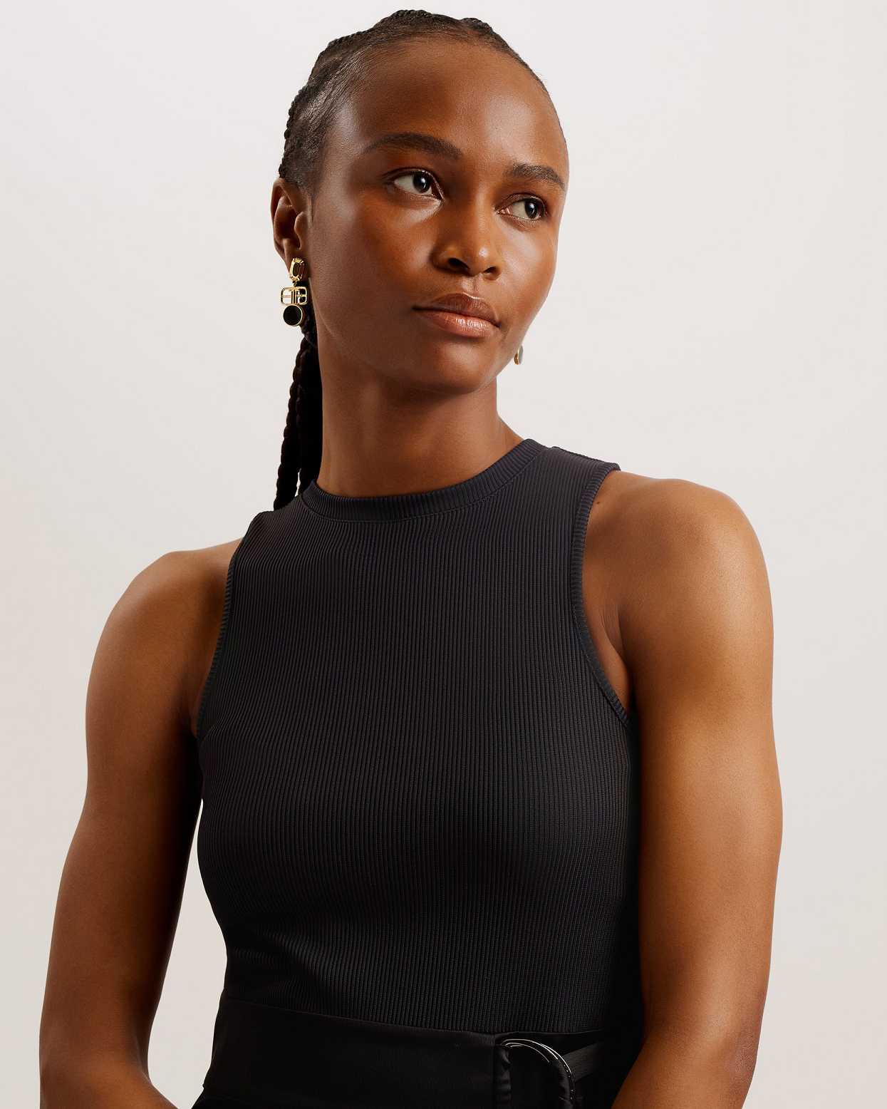 Black Women Ted Baker Wiiloww Racer Bodice Dress | T-956870