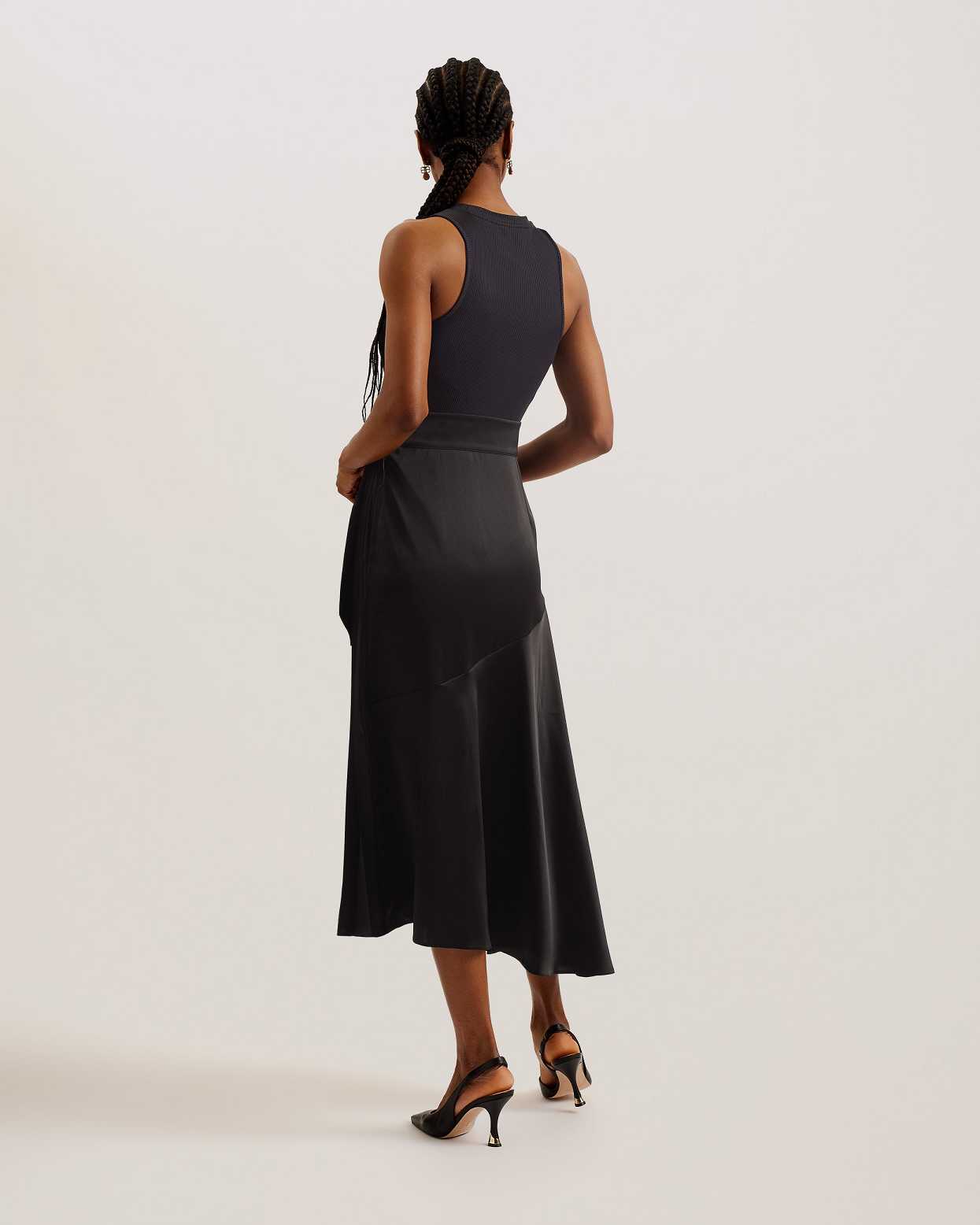 Black Women Ted Baker Wiiloww Racer Bodice Dress | T-956870