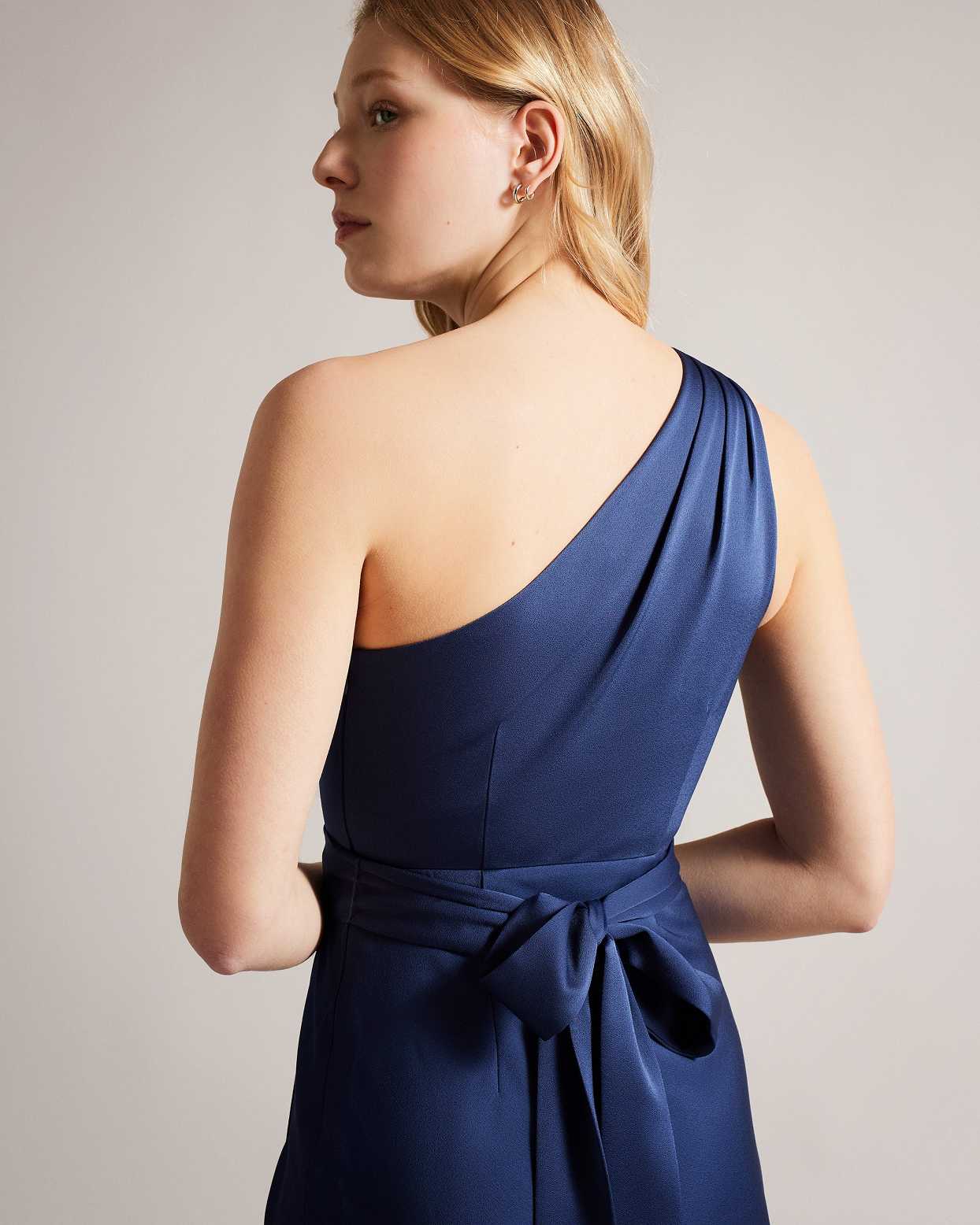 Blue Women Ted Baker Gabie One Shoulder Drape Dress | T-461092