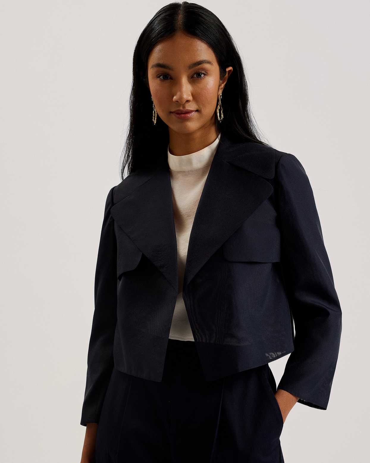 Blue Women Ted Baker Miki Tailored Organza Jacket | T-872631