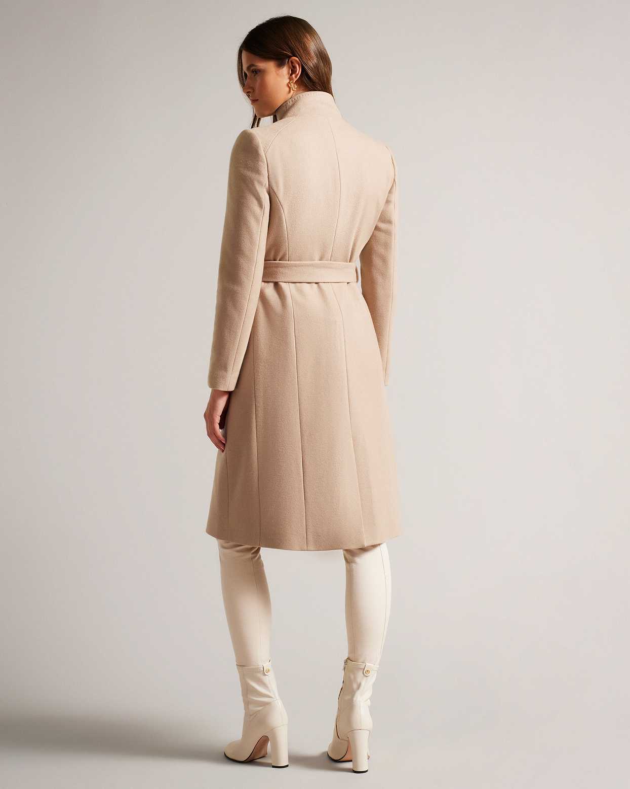 Brown Women Ted Baker Rose Wool Wrap Coat | T-641523