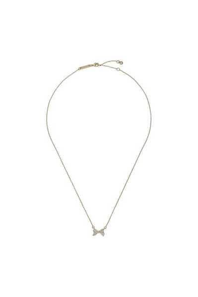 Gold Women Ted Baker Barsie Crystal Bow Necklace | T-352607