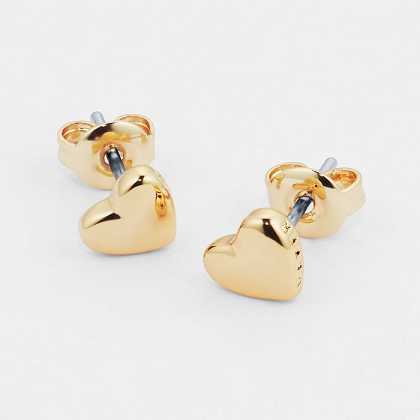 Gold Women Ted Baker Harly Tiny Heart Stud Earrings | T-289065