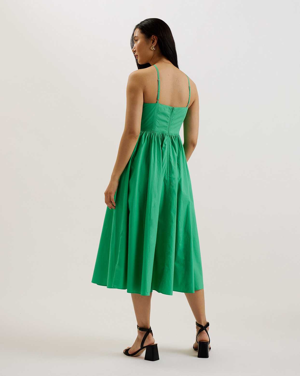 Green Women Ted Baker Vari Halterneck A-Line Dress | T-857962