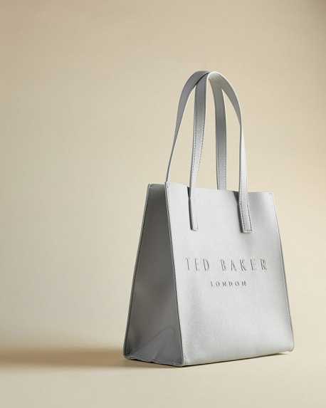 Light Grey Women Ted Baker Seacon Small Crosshatch Icon Bags | T-739145