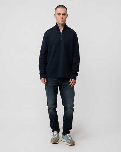 Navy Men Ted Baker Actos 1/4 Zip Sweatshirt | T-321698