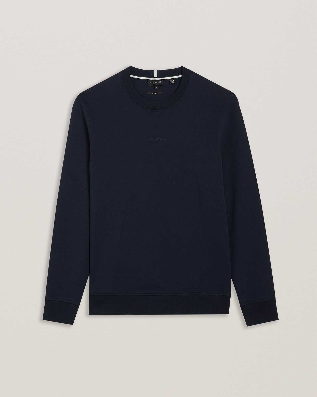 Navy Men Ted Baker Wakar Crew Neck Sweatshirt | T-018534