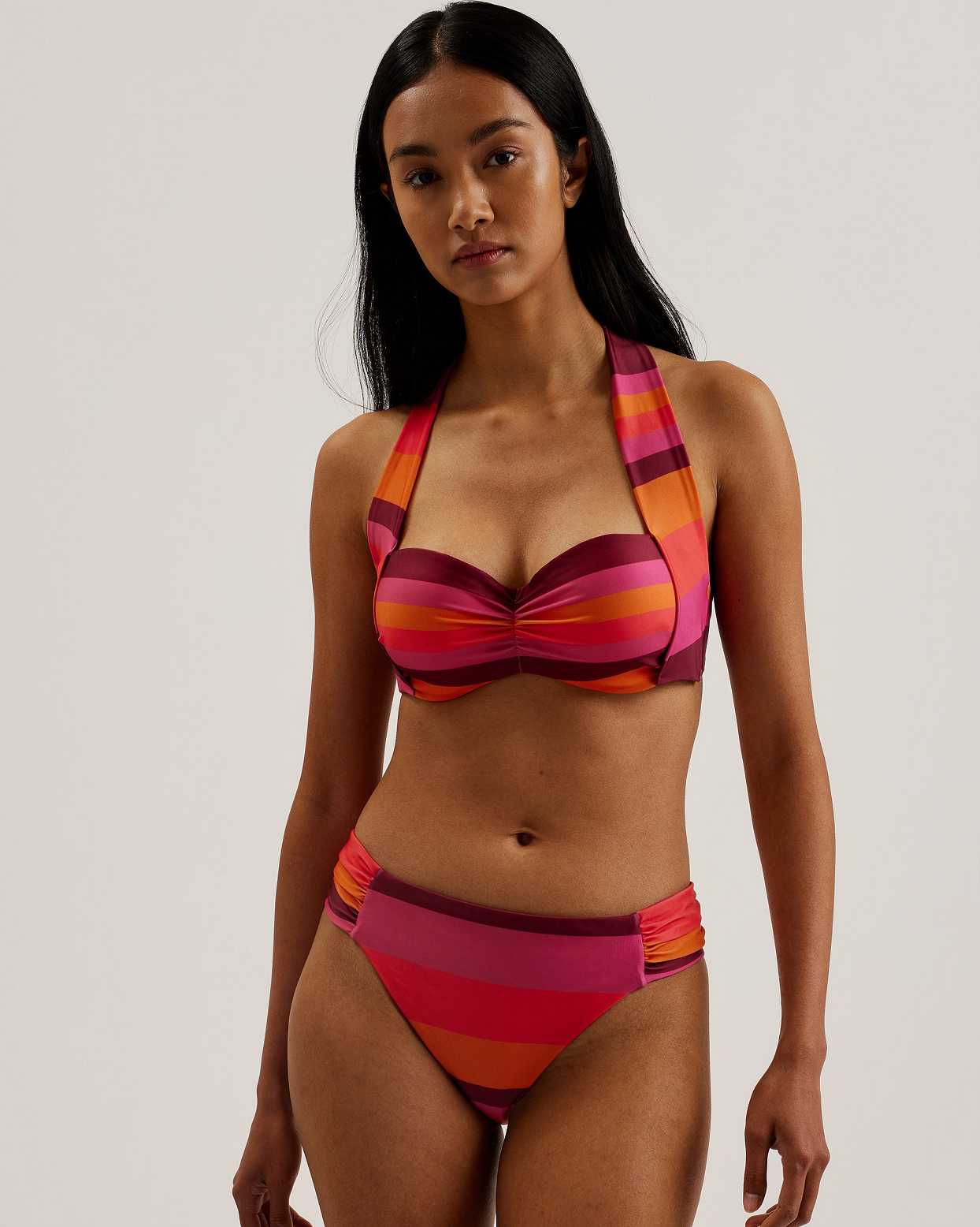 Orange Women Ted Baker Mallry Printed Bikini Bottom | T-359428