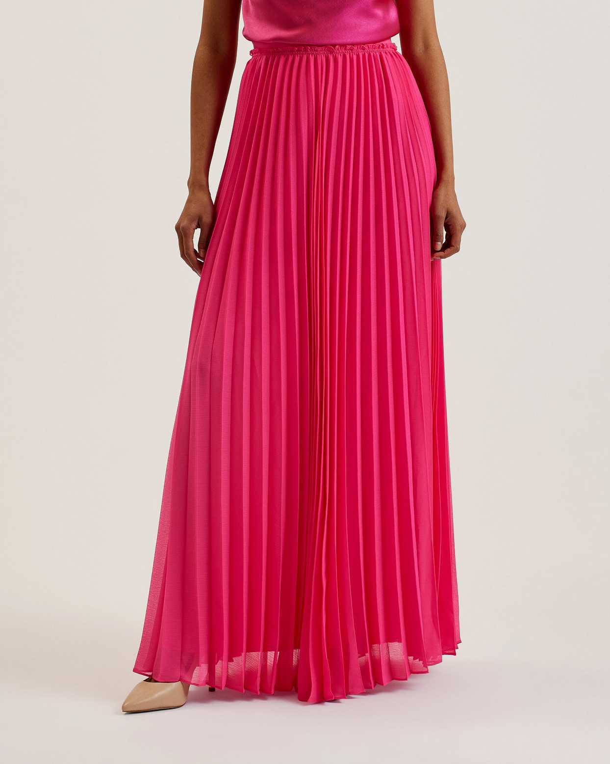 Pink Women Ted Baker Clodi Pleated Maxi Skirts | T-170983