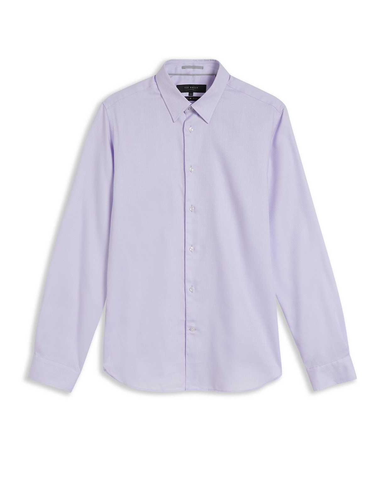 Purple Men Ted Baker Daltoss Long Sleeve Slim Fit Shirt | T-925137