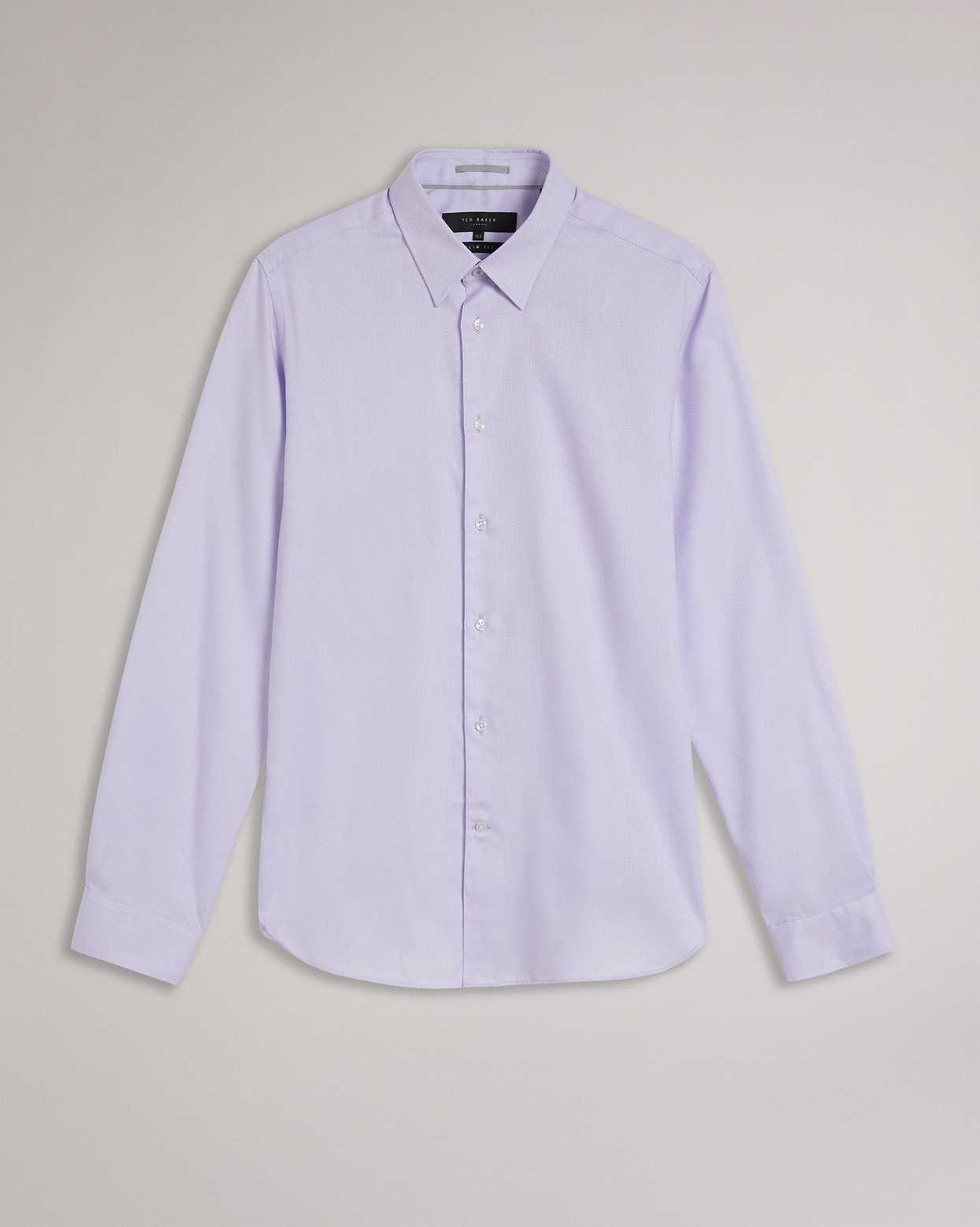 Purple Men Ted Baker Daltoss Long Sleeve Slim Fit Shirt | T-925137