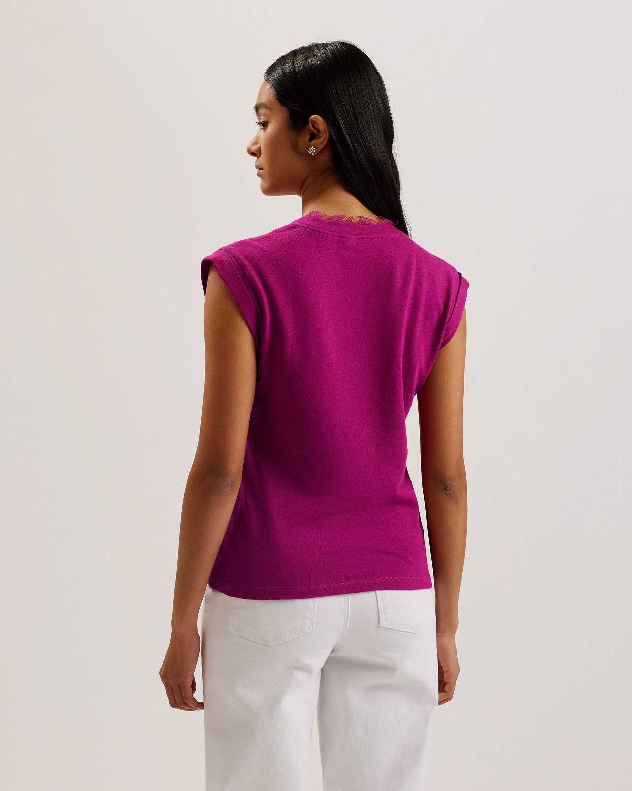 Purple Women Ted Baker Effiy V-Neck Vest | T-783619