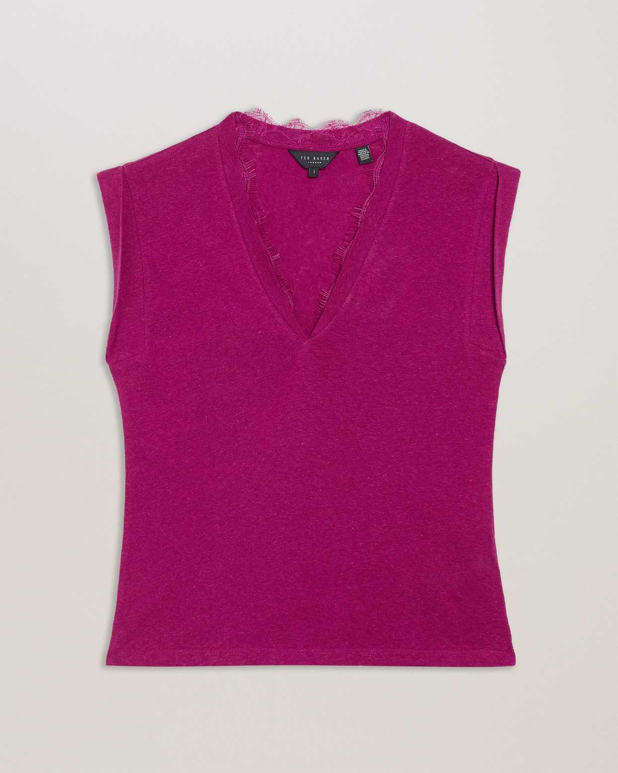 Purple Women Ted Baker Effiy V-Neck Vest | T-783619