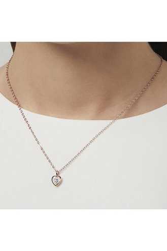 Rose Gold Women Ted Baker Hannela Crystal Heart Necklace | T-593840