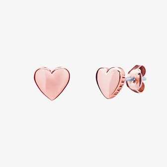 Rose Gold Women Ted Baker Harly Tiny Heart Stud Earrings | T-948301