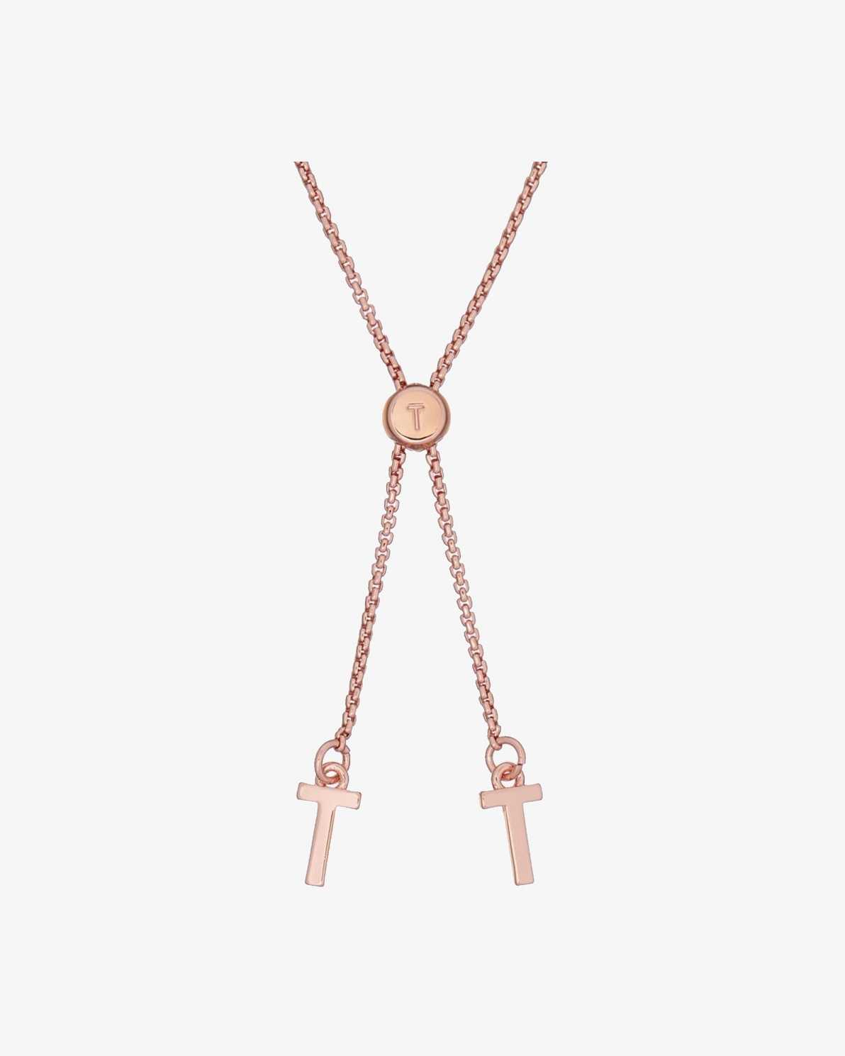 Rose Gold Women Ted Baker Melrah Icon Crystal Slider Bracelet | T-017423