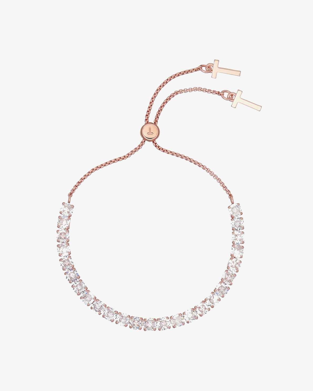 Rose Gold Women Ted Baker Melrah Icon Crystal Slider Bracelet | T-017423