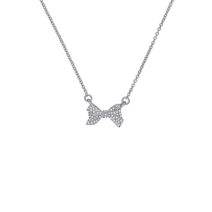 Silver Women Ted Baker Barsie Crystal Bow Necklace | T-519712