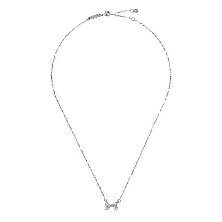 Silver Women Ted Baker Barsie Crystal Bow Necklace | T-519712