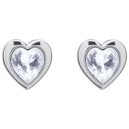 Silver Women Ted Baker Han Crystal Heart Earrings | T-259184