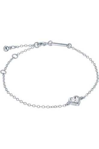 Silver Women Ted Baker Hansa Crystal Heart Bracelet | T-874925