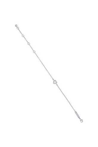 Silver Women Ted Baker Hansa Crystal Heart Bracelet | T-874925