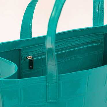 Turquoise Blue Women Ted Baker Croccon Croc Detail Large Icon Bags | T-713802