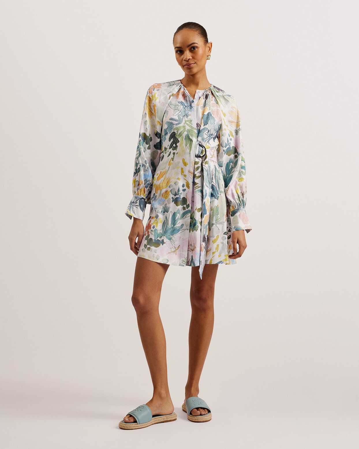 White Women Ted Baker Amasya Mini Wrap Dress | T-539627