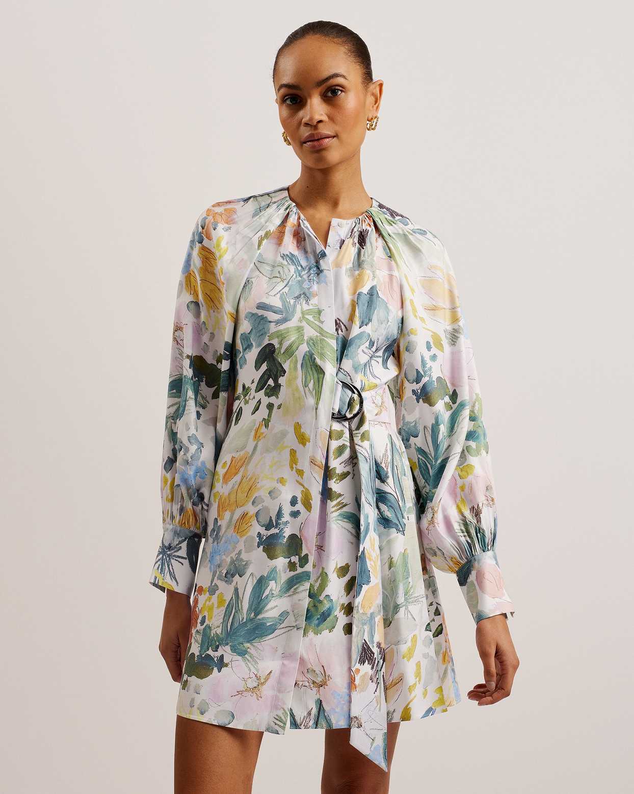 White Women Ted Baker Amasya Mini Wrap Dress | T-539627