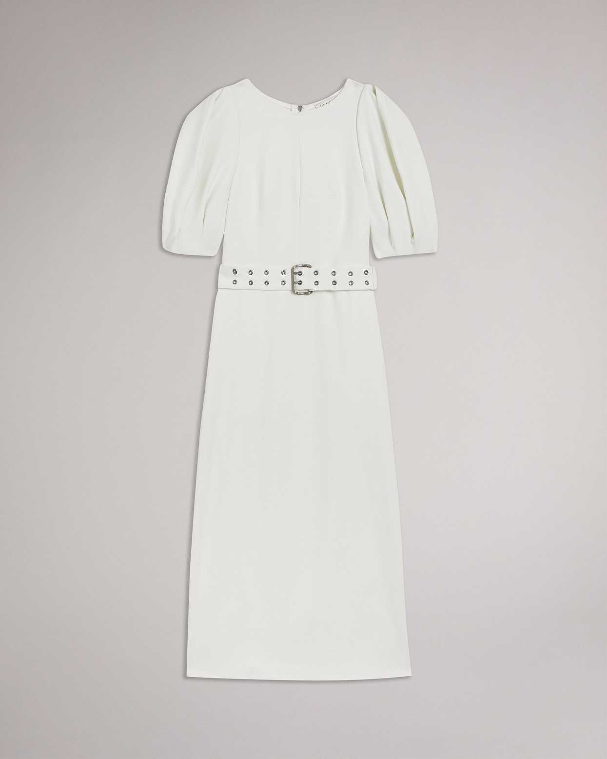 White Women Ted Baker Gabyela Puff Sleeve Dress | T-591843