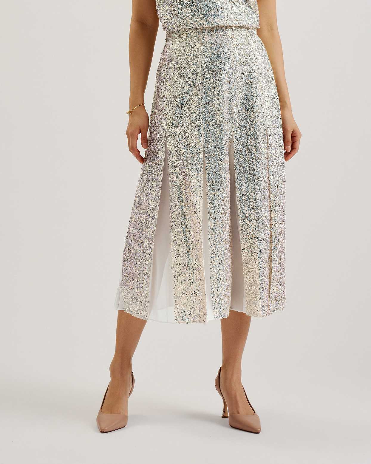 White Women Ted Baker Kander A-Line Midi Skirts | T-870519