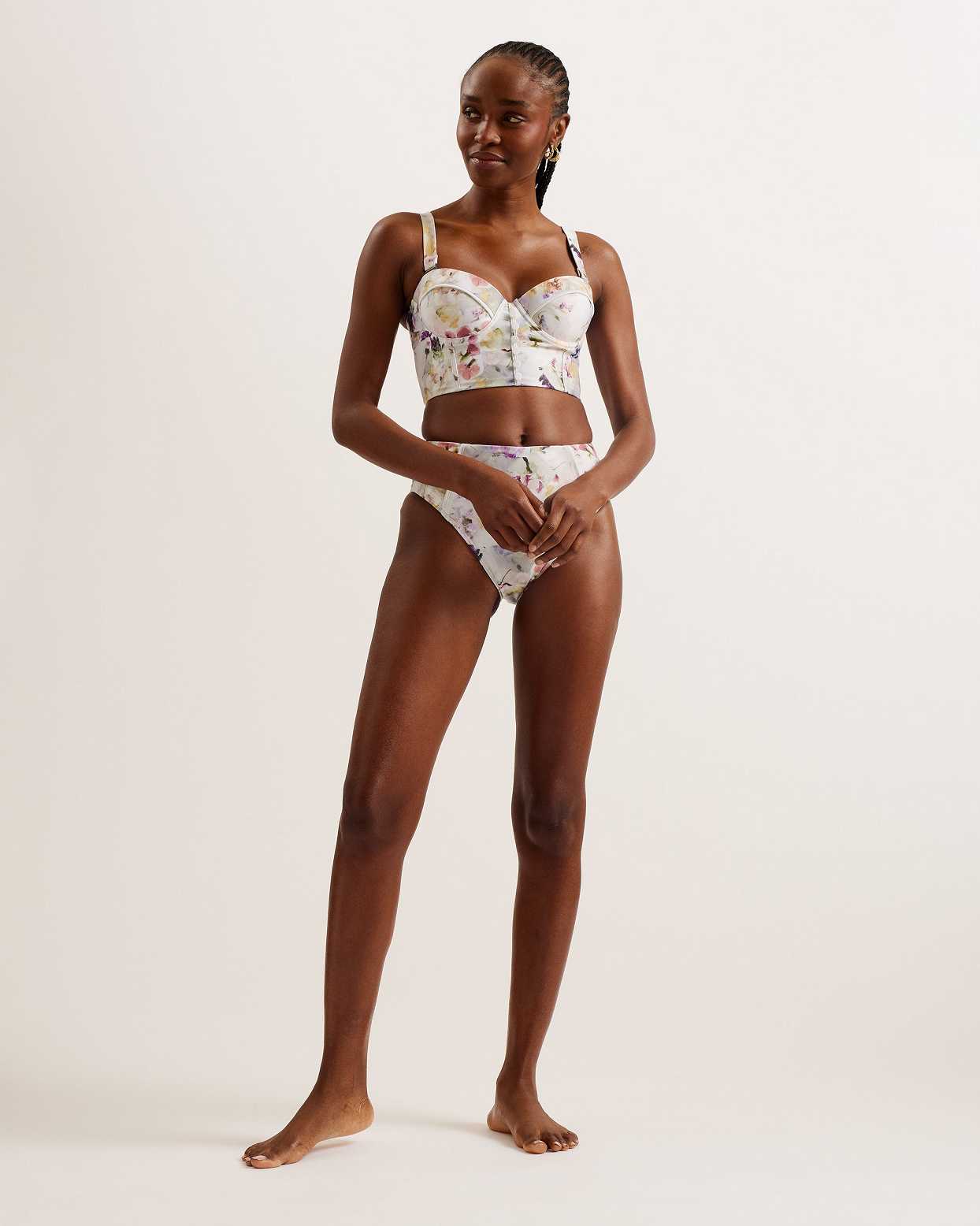 White Women Ted Baker Ovelina High Waisted Bikini Bottom | T-426175